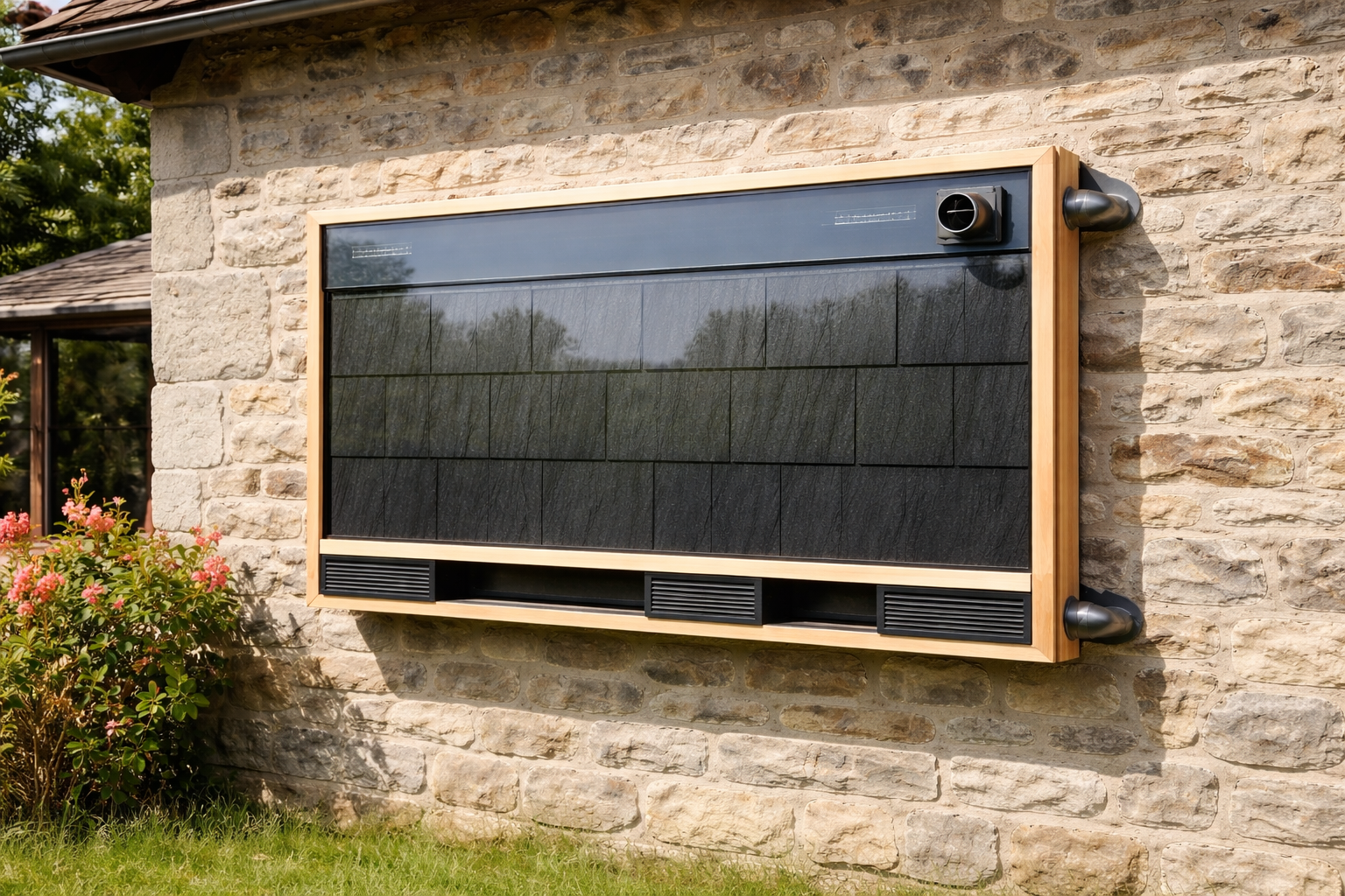 Chauffage solaire low tech à ardoise