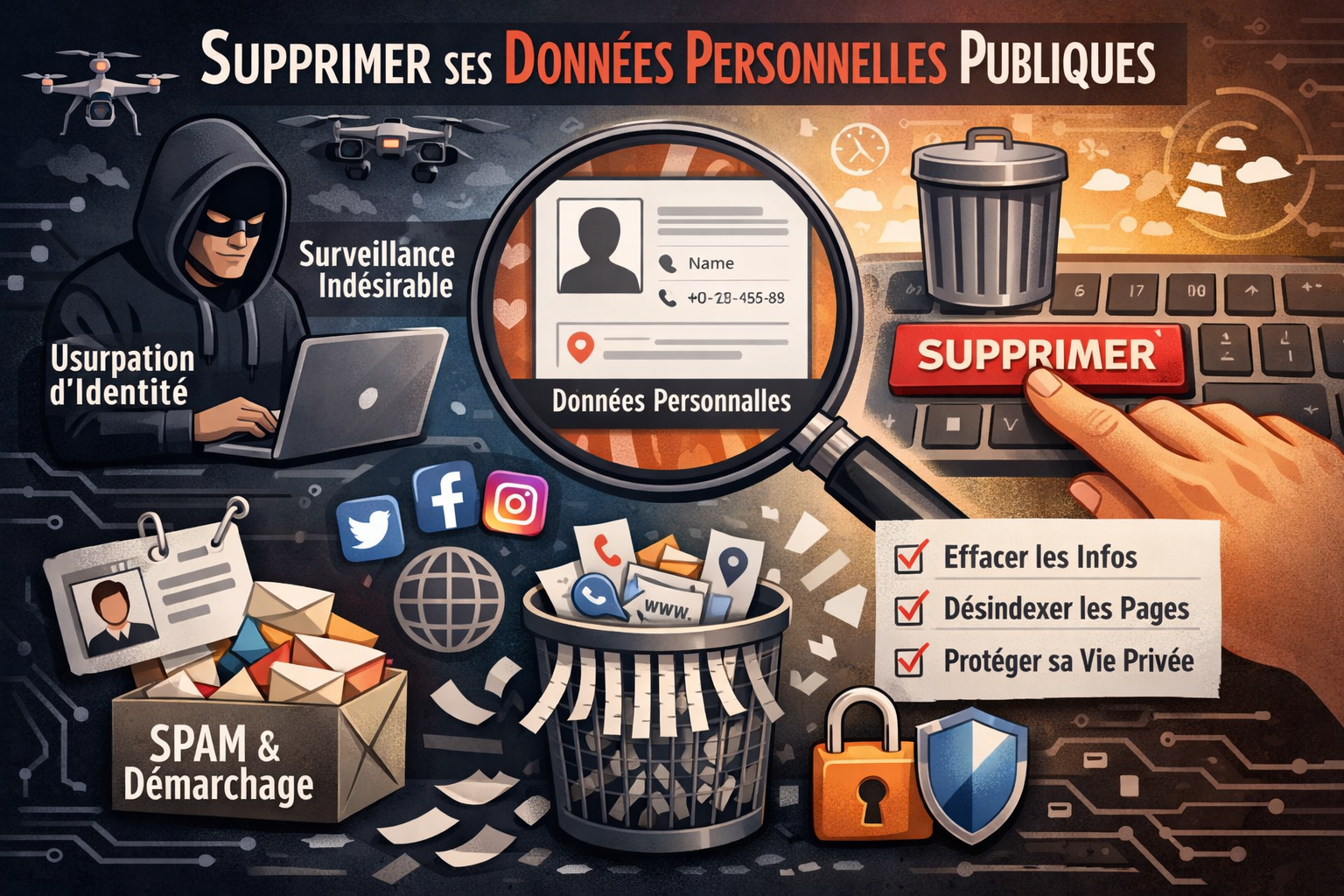 Supprimer ses données personnelles rendues publics