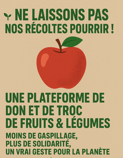 Création d’une plateforme de don et de troc de fruits et légumes pour lutter contre le gaspillage alimentaire à la production Création d’une plateforme de don et de troc de fruits et légumes pour lutter contre le gaspillage alimentaire à la production
