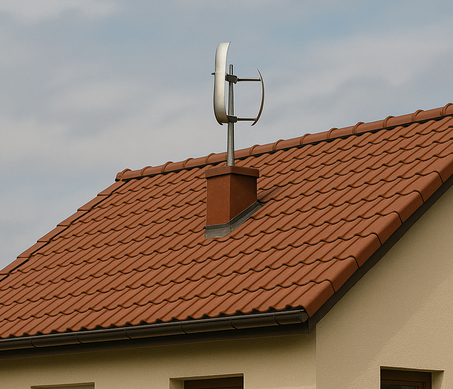 Éolienne verticale de toit
