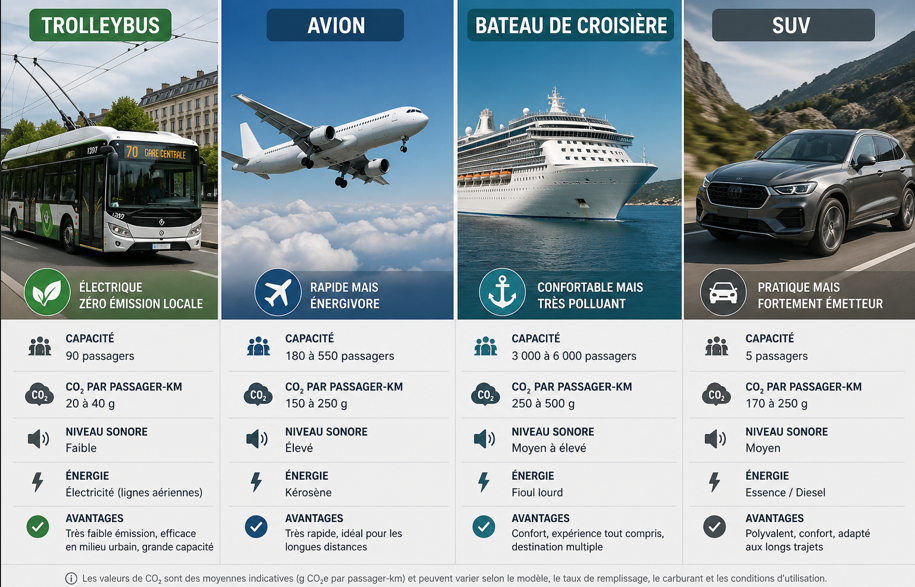 Les transports les plus polluants