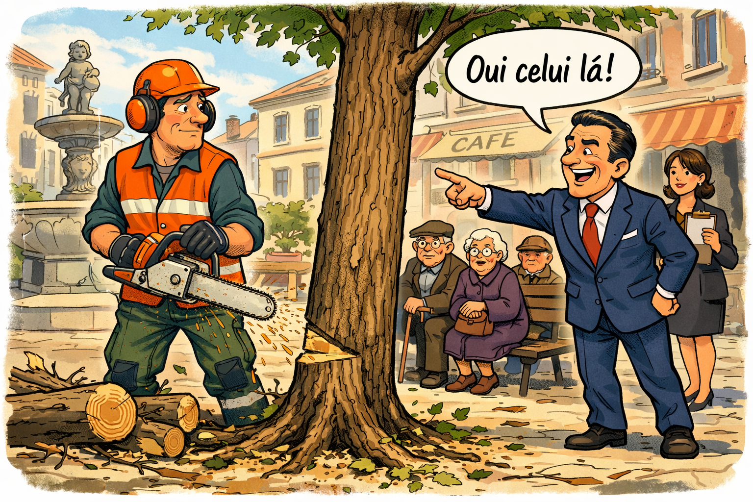 Remplacer les parasols par des arbres