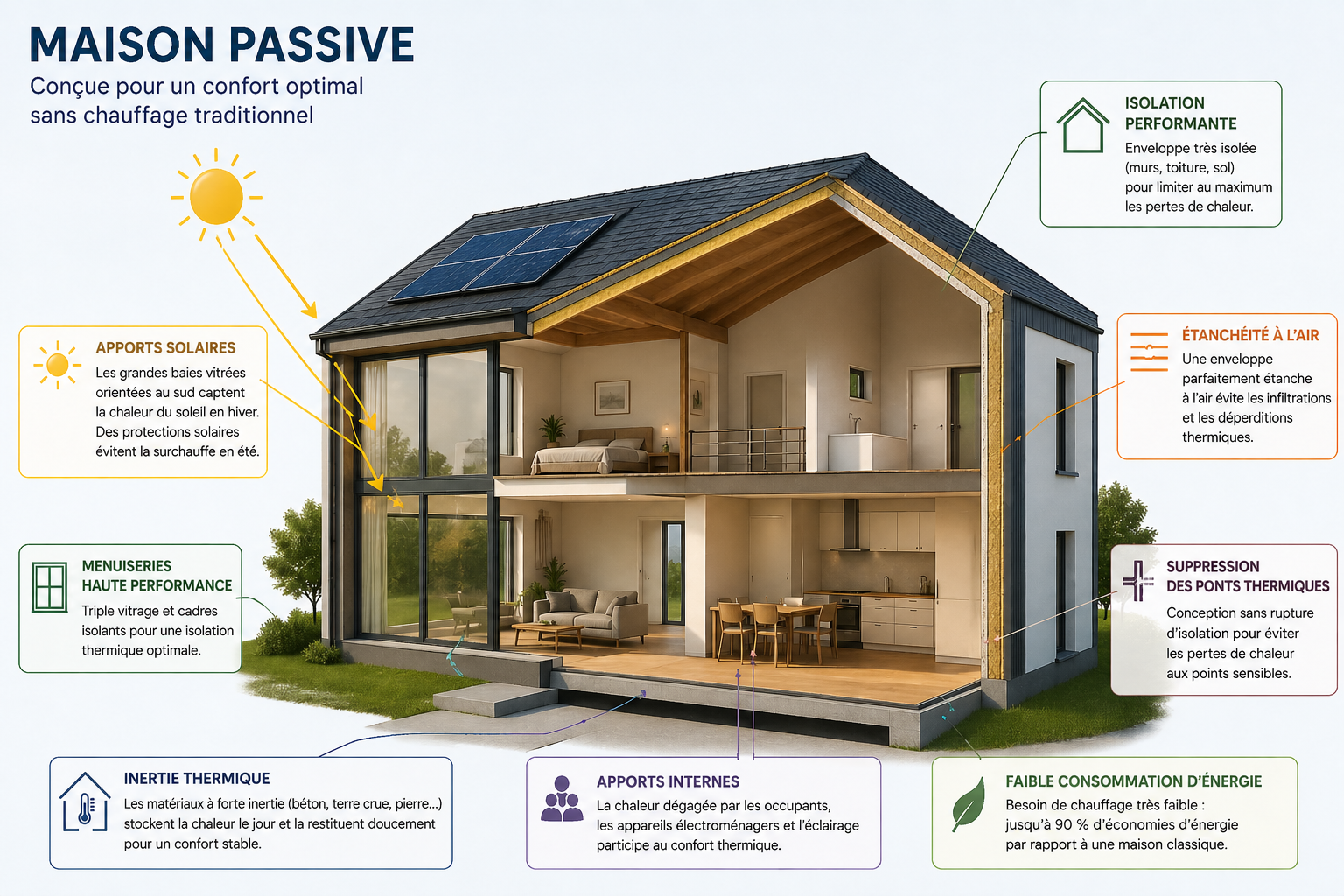 Maison sans chauffage - Maison passive